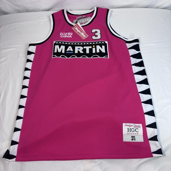 Headgear Classics Martin Shirt Mens 2XL Pink Gina #3 Retro Basketball Jersey - Picture 1 of 10